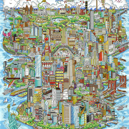 チャールズ・ファジーノの絵画作品　タイトルは、Magic Of Manhattan